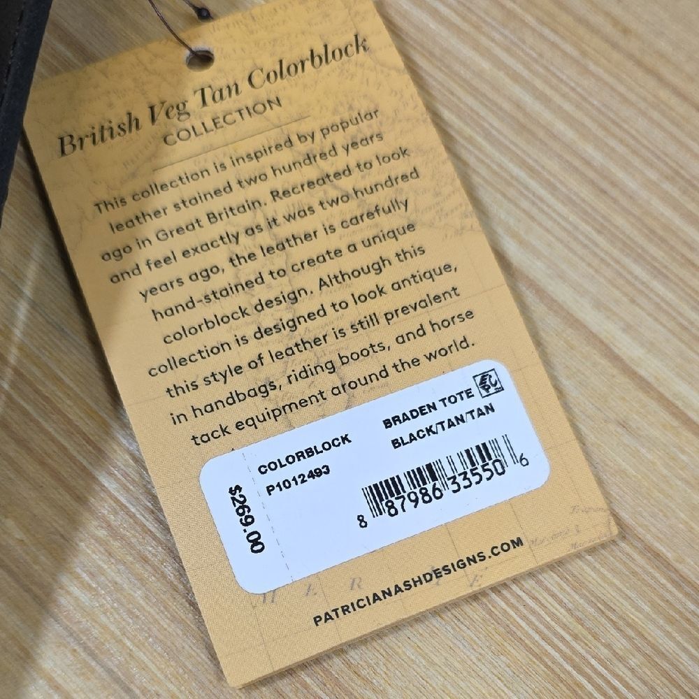 Patricia Nash Color Block Leather Tote – NEW WITH TAGS - Picture 9 of 15